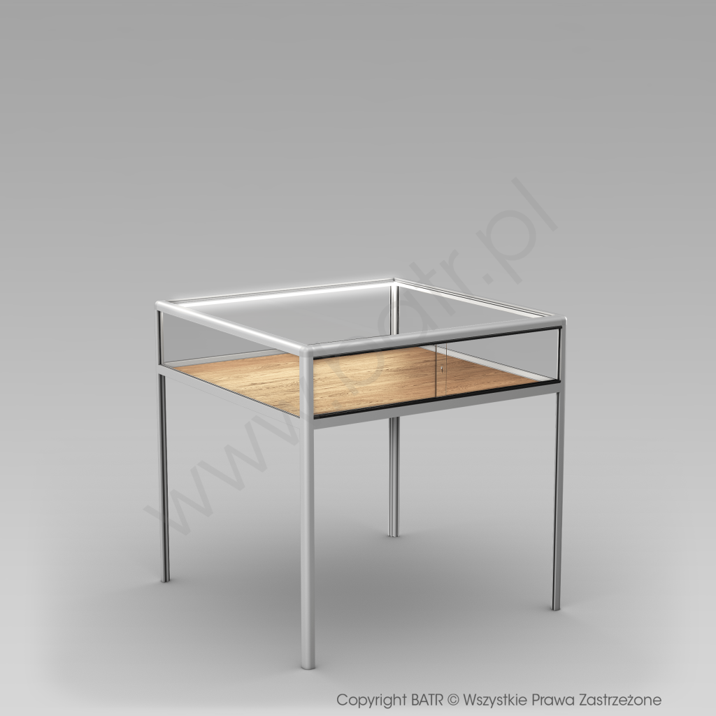 Gablota pozioma na nóżkach aluminiowych
